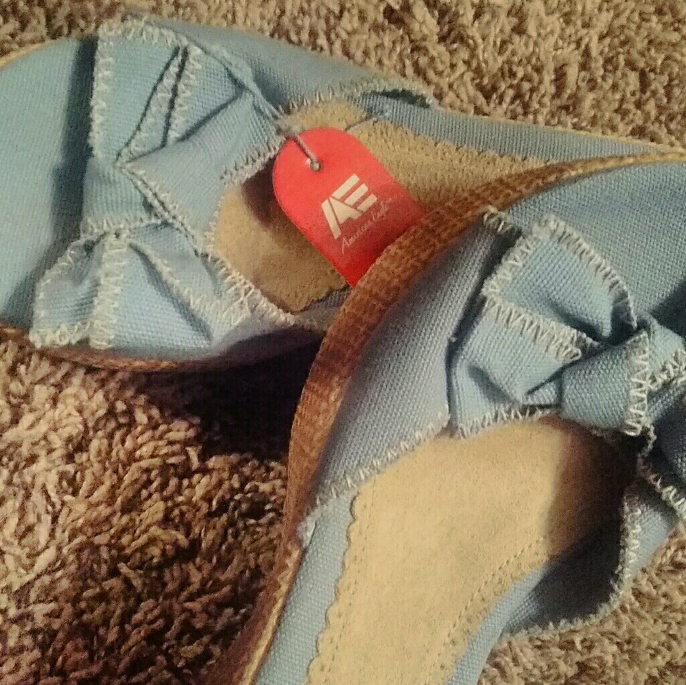American Eagle Blue Wedges
